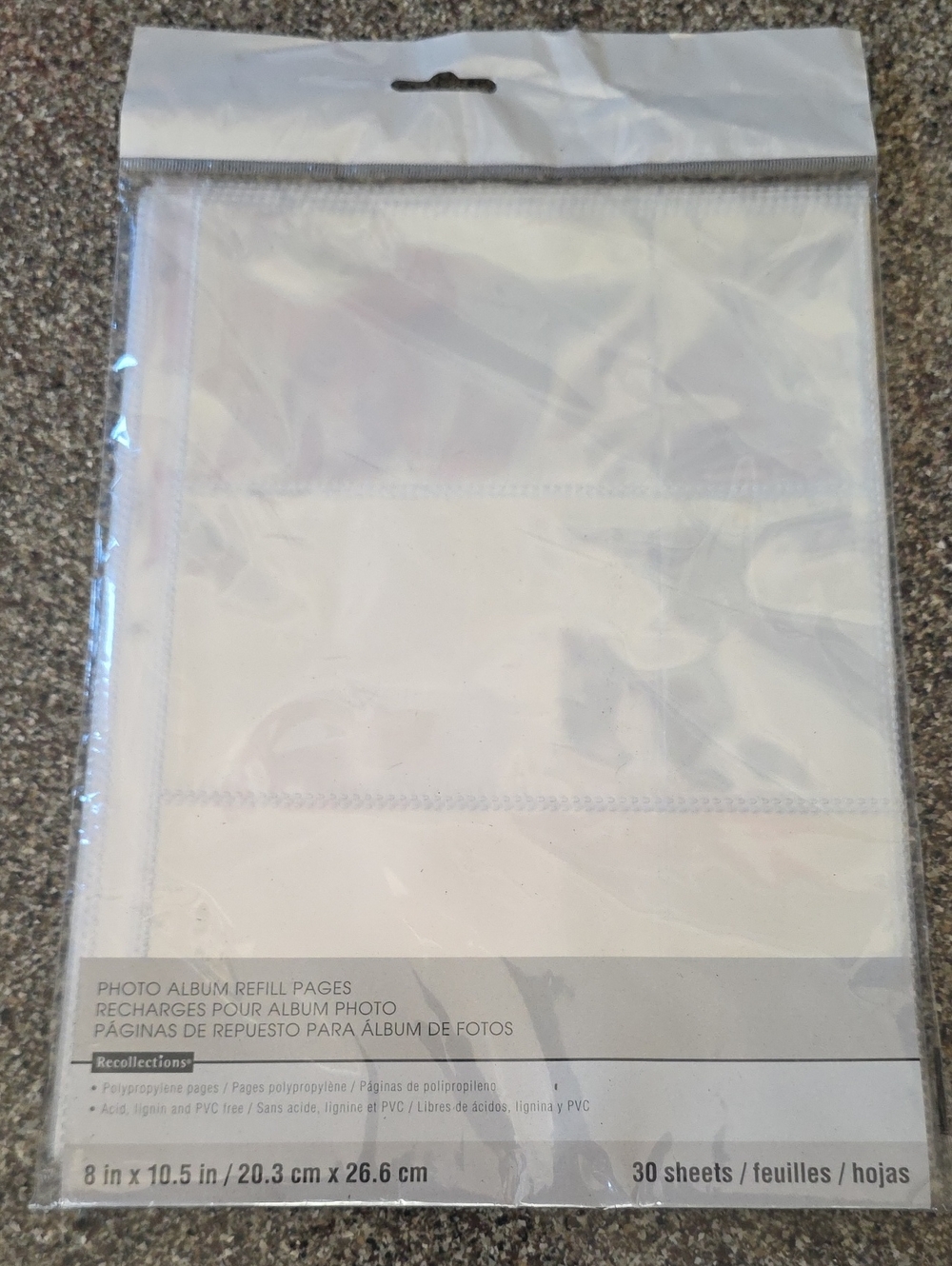 Photo Album Refill Pages - White (Recollections)